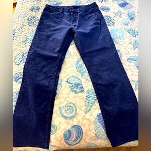 Vineyard Vines Mens 32x30 Blue Corduroy Pant Straight Leg